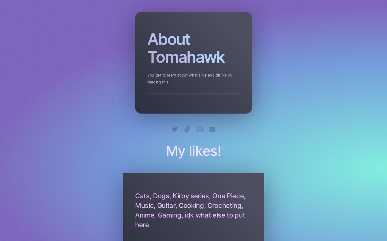 Carrd profile picture for @tomahawk